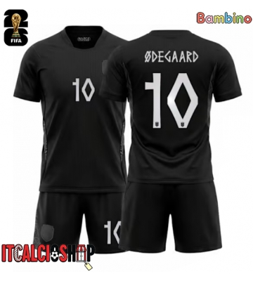 Norvegia Martin Odegaard #10 Seconda Maglia Bambino Mondiali 2026 Manica Corta (+ Pantaloni corti)
